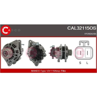 Bilde av CASCO CAL15134AS Dynamo 12V 120A OPEL: Vivaro A Van, Combi, RENAULT: TRAFIC 2 Bus, Kasten, MITSUBISHI: Space Star