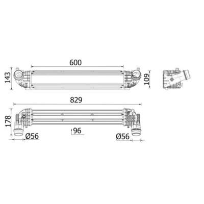 Bilde av MAHLE ORIGINAL CI 668 000P Ladeluftkjøler