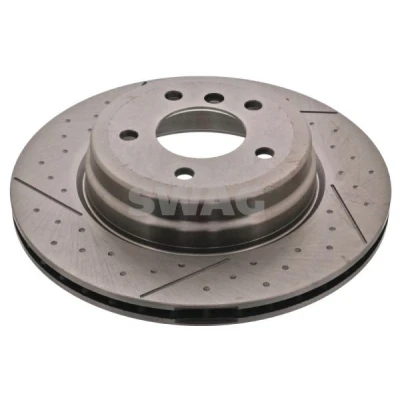 Bilde av SWAG 20 94 3800 Bremseskiver bakaksel 323,8 22 5 120 slisset / perforert, innvendig ventilert belagt BMW: 3 Touring, Sedan, Coupé