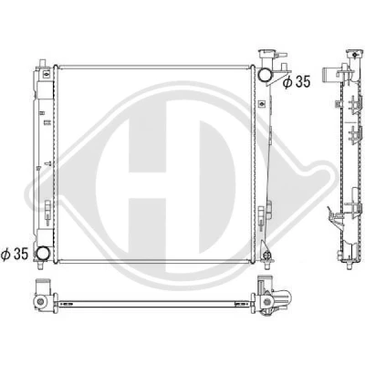 Bilde av DIEDERICHS DCM3721 Radiator 485 480 16 Climate
