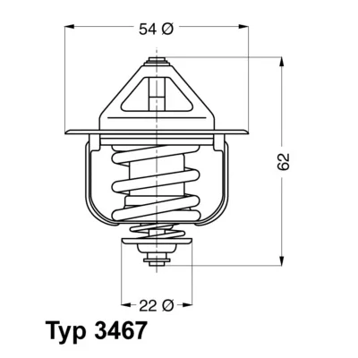 Bilde av WAHLER 3467.85D Termostat 85 med tetning OPEL: Vectra A Sedan, Astra F Corsa B Hatchback