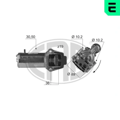 Bilde av ERA 220157A Starter 12 2,1 19 FORD: FIESTA 5, MONDEO 3 Kombi, Transit Mk6 Minibuss, VOLVO: V50, JAGUAR: X Type Stasjonsvogn