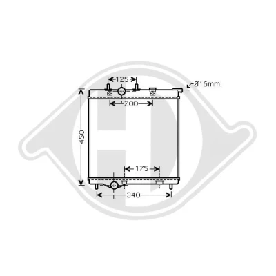 Bilde av DIEDERICHS DCM2808 Radiator Aluminium 380 415 18 Climate