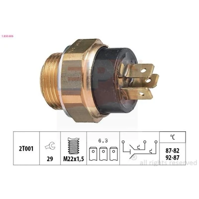 Bilde av EPS 1.850.606 Temperaturbryter, radiator ventilator M22x1,5 Made in Italy OE Equivalent PEUGEOT: 505 Sedan, 309 II Hatchback