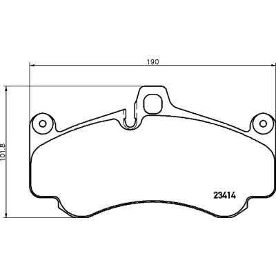 Bilde av BREMBO P 65 032 Bremseklosser klargjort for slitasjeindikator uten tilbehør, med balansevekter PORSCHE: 911 Coupé