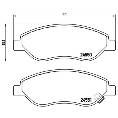 Bilde av BREMBO P 59 053 Bremseklosser med akustisk slitasjevarsel bremsecaliperskruer tilbehør OPEL: Corsa D Hatchback