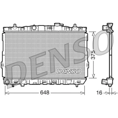Bilde av DENSO DRM41001 Radiator Aluminium 375 648 16 HYUNDAI: Coupe II