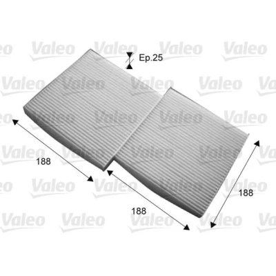 Bilde av VALEO CLIMFILTER COMFORT 715714 Kupéfilter Partikkelfilter 188 25 BMW: X3, X4