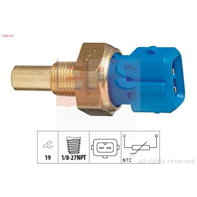 Bilde av EPS 1.830.156 Kjølevæsketemperatursensor Made in Italy OE Equivalent grønn
