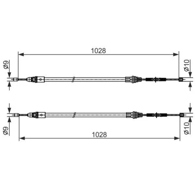 Bilde av BOSCH 1 987 482 423 Bremsekabel 1028, 1028
