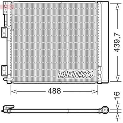Bilde av DENSO DCN46028 Kondensator med tørker R 134a