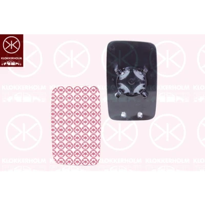 Bilde av Speilglass, ytterspeil, på begge sider, vw transporter t5 flak/chassi, t6 7J0 857 521A, 521F