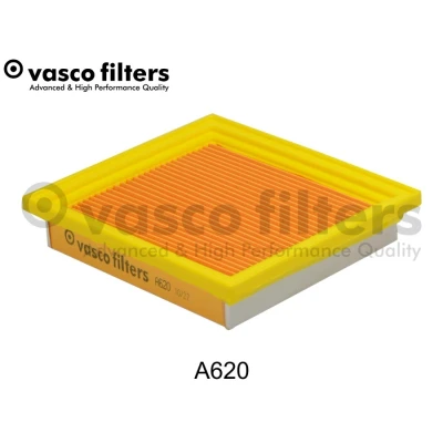 Bilde av DAVID VASCO A620 Luftfilter 34 158 171 firkantet Filterinnsats med kantforsterkning, integrert gitter NISSAN: MICRA 3, Note I, 2