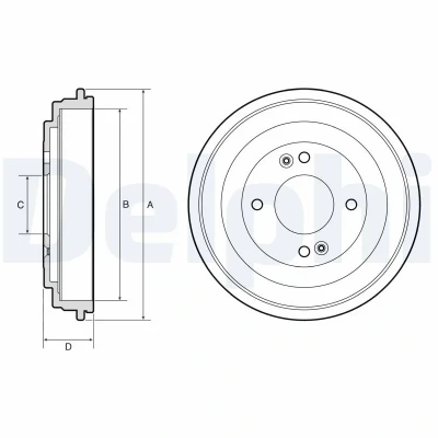 Bilde av DELPHI BF665 Bremsetrommel 244mm