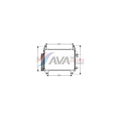 Bilde av PRASCO TOA5407D Kondensator med tørker 15,5 10,2 Aluminium 525 R 134a TOYOTA: Yaris II Hatchback, III Hatchback