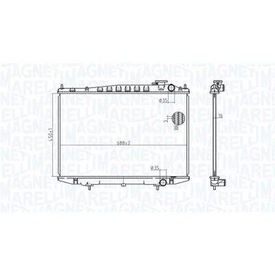 Bilde av MAGNETI MARELLI 350213174500 Radiator 450 688 23 Kjøleribber satt sammen mekanisk