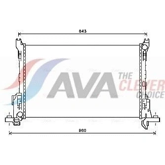 Bilde av PRASCO RT2625 Radiator Aluminium 748 468 26 Kjøleribber loddet