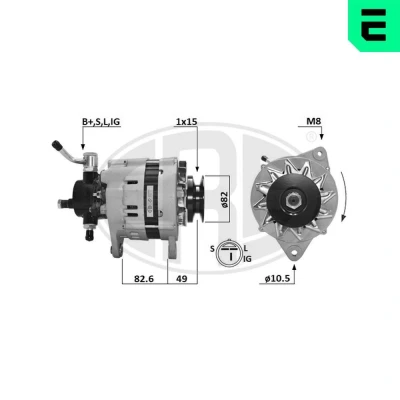 Bilde av ERA 209670A Dynamo 14V 80A OPEL: Campo, Frontera A SUV