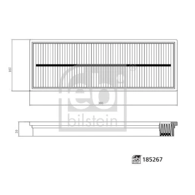 Bilde av FEBI BILSTEIN 185267 Kupéfilter pollenfilter 306 107 30