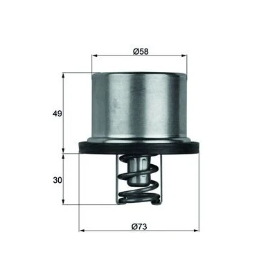Bilde av MAHLE ORIGINAL THD 1 82 Termostat med tetning VOLVO: FM 12