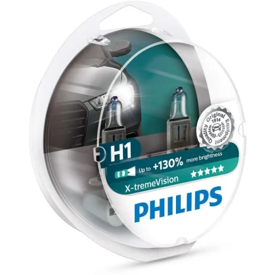 Bilde av Halogenpære PHILIPS X TREMEVISION 12V H1 55W X2