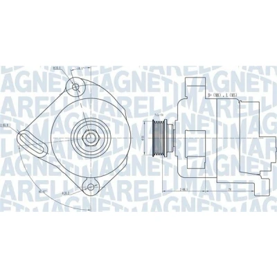 Bilde av MAGNETI MARELLI 063731886010 Dynamo 14V 70A FIAT: 500 Hatchback, Punto Evo Grande ALFA ROMEO: MiTo