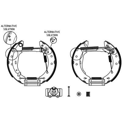 Bilde av TEXTAR Shoe Kit Pro 84048002 bremsesett, trommebremse med hjulsylinder brems, justering