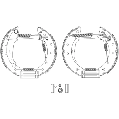 Bilde av TEXTAR Shoe Kit Pro 84048006 bremsesett, trommebremse med hjulsylinder brems, justering PEUGEOT: 206 Hatchback