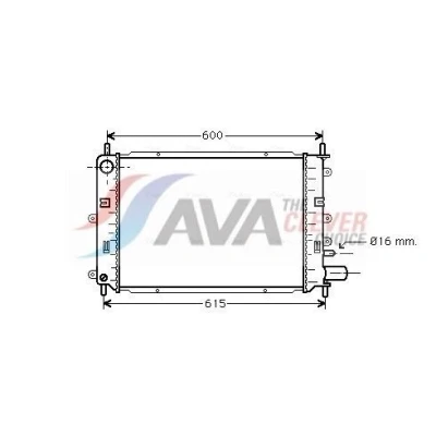 Bilde av AVA COOLING SYSTEMS FD2152 Radiator Aluminium 525mm 378mm 23mm uten ekspansjonstank Kjøleribber satt sammen mekanisk FORD: Escort 5