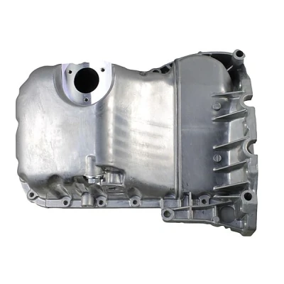 Bilde av METZGER 7990121 Bunnpanne med oljeplugg hull for oljenivåmåler, uten oljekartetning presstøpt aluminium AUDI: A4 B5 Avant, A6 C5 Avant