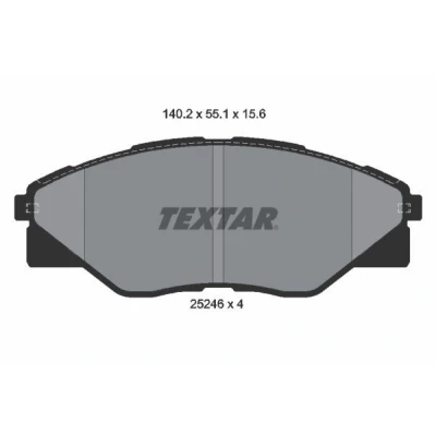 Bilde av TEXTAR 2524601 Bremseklosser ikke klargjort for slitasjeindikator TOYOTA: HILUX 3 Pick up