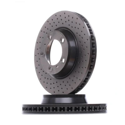 Bilde av BREMBO COATED DISC LINE 09.C877.11 Bremseskiver 330 34 5 perforert / ventilert belagt høy karbon med skruer PORSCHE: 911 Coupé