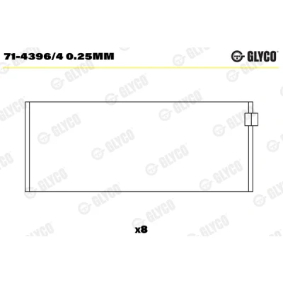 Bilde av Stempelstanglager GLYCO 71 4396/4 0.25mm