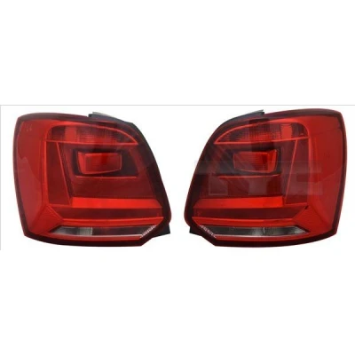 Bilde av TYC 11 12605 01 2 Baklykter høyre Rød uten pæreholder VOLKSWAGEN: Polo V Hatchback