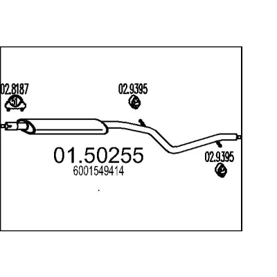 Bilde av Midtre eksospotte MTS 01.50255