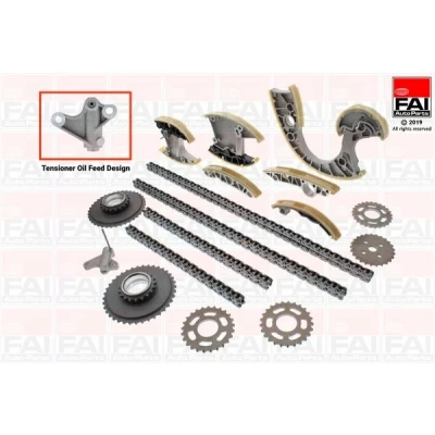 Bilde av FAI AutoParts TCK220NG Registerkjedesett uten tetning, med tannhjul simplex, Boltkjede AUDI: A8 D3, A6 C6 Avant, Allroad