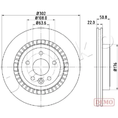 Bilde av JAPKO 610325C Bremseskiver bakaksel 302 22 5 ventilert spraylakkert VOLVO: XC60 I