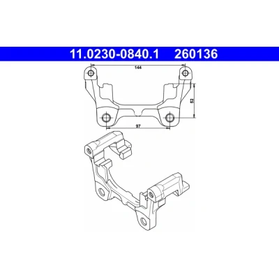 Bilde av ATE 11.0230 0840.1 Bremsecaliper Feste Holder
