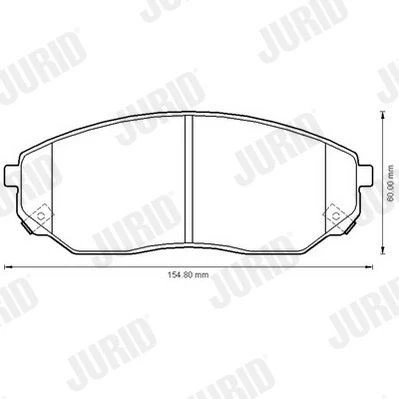 Bilde av JURID 572511J Bremseklosser med akustisk slitasjevarsel uten tilbehør KIA: SORENTO 1, MAZDA: 626 II Hatchback