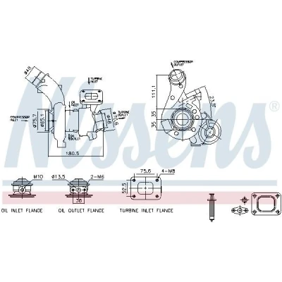 Bilde av NISSENS 93702 Turbolader Eksosturbolader pneumatisk FIAT: Ducato III Flatvogn lastebil / Chassis