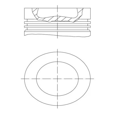 Bilde av MAHLE ORIGINAL 028 PI 00155 001 Motorstempel 81,26mm med kolberingbærer, kjølekanal