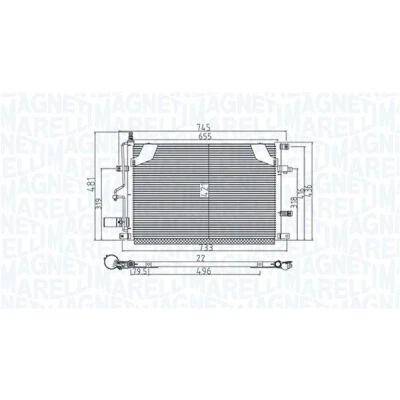 Bilde av MAGNETI MARELLI 350203914000 Kondensator 655x421x22 421 655 22 VOLVO: V70 2, XC70 I Cross Country, S80