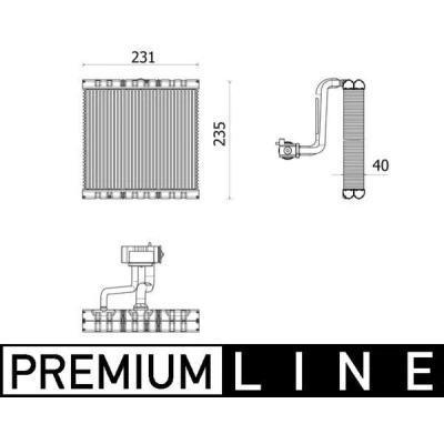 Bilde av MAHLE ORIGINAL AE 166 000P Fordamper