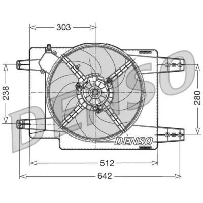 Bilde av DENSO DER01011 Kjølevifte 386 12