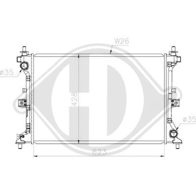 Bilde av DIEDERICHS DCM3896 Radiator 625 408 26