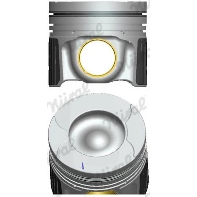 Bilde av NÜRAL 87 452900 00 Motorstempel 84,01 med hylse for boltnut, kjølekanal, kolberingbærer, trapesstempelstang