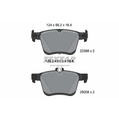 Bilde av TEXTAR 2238801 Bremseklosser ikke klargjort for slitasjeindikator SKODA: Karoq SUV, VOLKSWAGEN: T Roc, AUDI: Q2