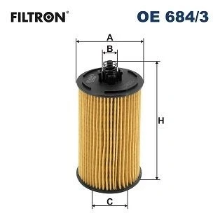 Bilde av FILTRON OE 684/3 Oljefilter Filterinnsats OPEL: Mokka / X, CHEVROLET: Aveo Hatchback, Cruze Stasjonsvogn