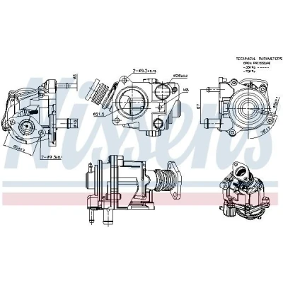 Bilde av NISSENS 98424 EGR Ventil uten kjøler FIAT: Ducato III Flatvogn lastebil / Chassis, Van, Minibuss