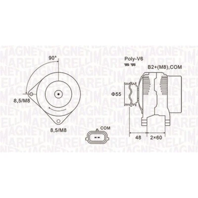 Bilde av MAGNETI MARELLI 063731974010 Dynamo 14V 150A RENAULT: MEGANE 3 Grandtour, 2 Kombi, Kangoo II Express